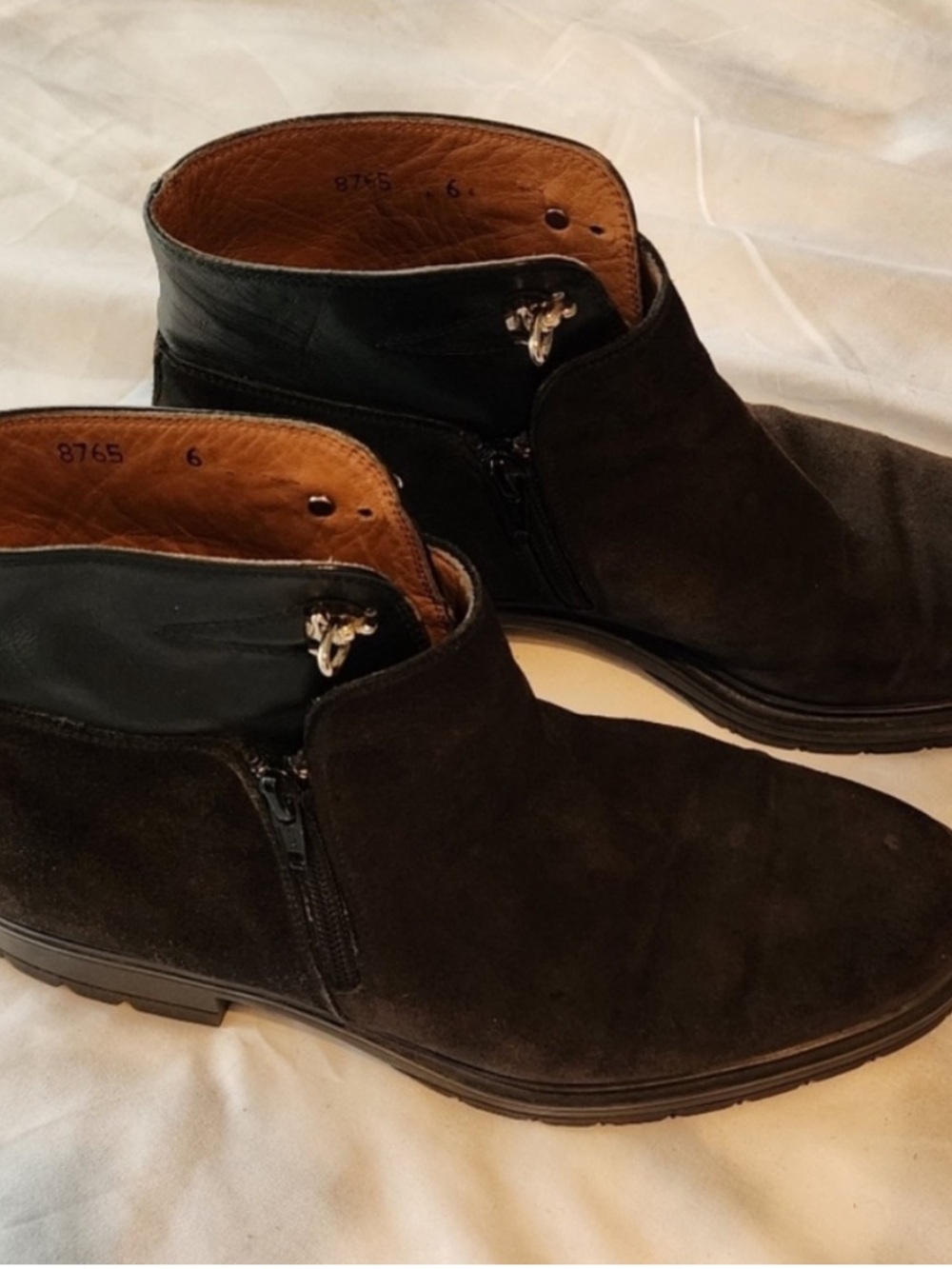 Cesare Paciotti Mens Suede Ankle Boots Black 6 Boot Shoes